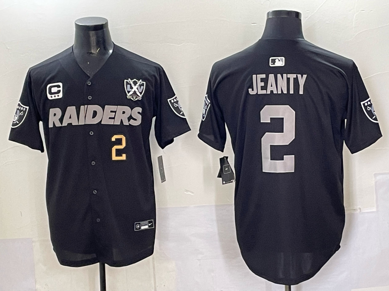 Men Oakland Raiders #2 Jeanty Black 2025 Nike NFL jersey 001->oakland raiders->NFL Jersey